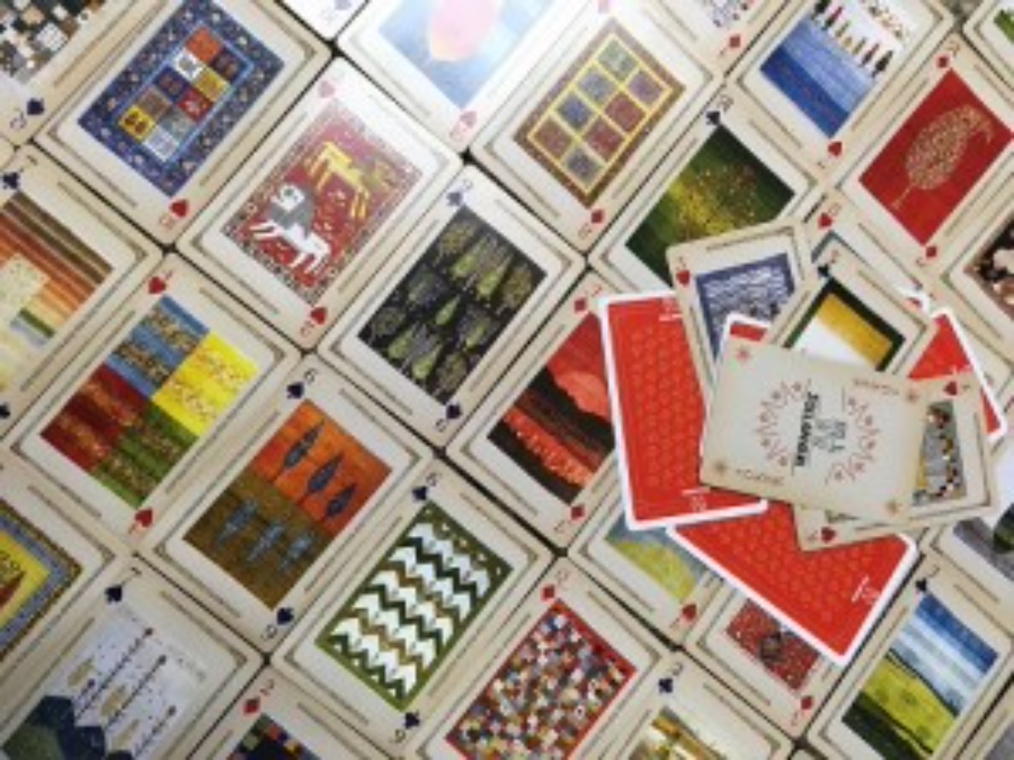 きっと世界初!ギャッベ柄トランプ作ってみました★