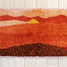 アマレランドスケープ・40×122・赤・夕日・その他サイズ・廊下敷き・玄関マットサイズ・真上画