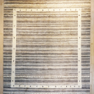 アマレ・288×254・茶色・原毛・羊・ヤギ・木・シンプル・縞模様・大型ルームサイズ・真上画