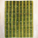 アマレ・199×152・緑・ラクダ・生命の樹・縞模様・リビングサイズ・真上画