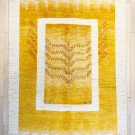 アマレ・236×168・黄色・生命の樹・窓・孔雀・リビングサイズ・真上画