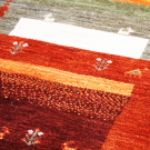 アマレ・158×100・赤・木・ラクダ・羊・センターラグサイズ・アップ画