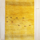 アマレ・121×81・黄色・魚・玄関サイズ・真上画