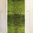 カシュクリ・136×53・緑・生命の樹・キッチンサイズ・廊下敷き・真上画