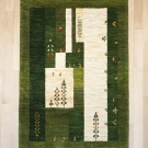 アマレ・149×105・緑・木・鹿・玄関サイズ・センターラグサイズ・真上画
