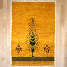 アマレ・150×100・黄色・糸杉・鹿・センターラグサイズ・真上画