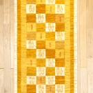 カシュクリ・197×82・ライオン・黄色・玄関サイズ・キッチンマット・真上画