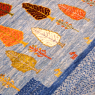 アマレ・112×79・青・水色・糸杉・木・鹿・玄関サイズ・アップ画