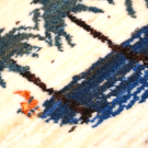 カシュクリ・128×84・茶色・ベージュ・海・ヤシの木・鹿・玄関サイズ・アップ画