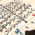 カシュクリ・90×63・生命の樹・鹿・茶色・ベージュ・玄関サイズ・アップ画