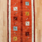 カシュクリ・197×72・赤・糸杉・生命の樹・鹿・廊下・キッチンサイズ・真上画