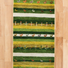 アマレ・148×50・緑・羊・鳥・木・廊下・キッチンサイズ・真上画