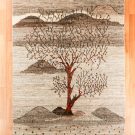 アマレランドスケープ・193×147・原毛・茶色・生命の樹・リビングサイズ・センターラグサイズ・真上画