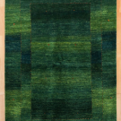 カシュクリ・191×127・緑・シンプル・グラデーション・センターラグサイズ・真上画