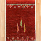 カシュクリ・129×78・赤色・糸杉・生命の樹・玄関サイズ・真上画