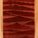 カシュクリ・115×82・赤色・山・玄関サイズ・真上画