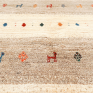 アマレ・178×122・原毛・白・グレー・羊・木・センターラグサイズ・アップ画