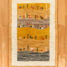 アマレ・97×61・黄色・鹿・らくだ・木・原毛・玄関サイズ・真上画