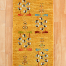 アマレ・153×52・黄色・花・木・廊下敷き・真上画