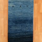カシュクリ・133×52・青色・グラデーション・羊・廊下敷き・真上画