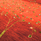 カシュクリ・リビングサイズ・赤色・グラデーション・生命の樹・アップ画