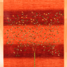 カシュクリ・リビングサイズ・赤色・グラデーション・生命の樹・真上画