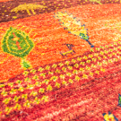 カシュクリランドスケープ・90×62・赤色・糸杉・生命の樹・玄関マットサイズ・アップ画