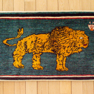 ルリバフ・56×93・青色・ライオン・玄関マットサイズ・真上画