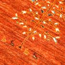 カシュクリ・124×82・赤色・生命の樹・羊・シンプル・玄関マットサイズ・アップ画