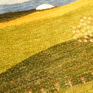 カシュクリランドスケープ・137×76・緑色・生命の樹・風景・玄関マットサイズ・アップ画