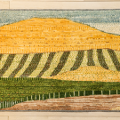 アマレランドスケープ・79×120・黄色・風景・花・玄関マットサイズ・真上画
