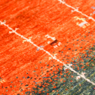 カシュクリ・128×87・赤色・緑色・生命の樹・羊・玄関マットサイズ・アップ画