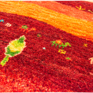 カシュクリランドスケープ・132×45・赤色・ラクダ・糸杉・風景・廊下敷き・アップ画