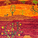 カシュクリランドスケープ・88×59・赤色・オレンジ色・羊・生命の樹・玄関サイズ・アップ画