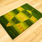 カシュクリ・94×60・緑色・グラデーション・糸杉・玄関サイズ・使用イメージ画