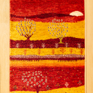 カシュクリランドスケープ・91×62・赤色・黄色・生命の樹・玄関サイズ・真上画