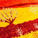 カシュクリランドスケープ・91×62・赤色・黄色・生命の樹・玄関サイズ・使用イメージ画