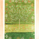 アマレ・189×152・緑色・羊・生命の樹・リビングサイズ・真上画