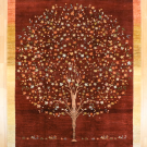 ルリバフ・254×199・赤紫・生命の樹・グラデーション・大型ルームサイズ・真上画