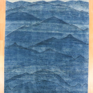 アマレ・250×201・青色・ドット・山・風景・大型ルームサイズ・真上画