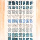 アマレ・189×121・生命の樹・青緑・センターラグサイズ・真上画