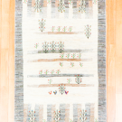 アマレ・149×100・白色原毛・生命の樹・鳥・グレー原毛・センターラグサイズ・真上画