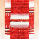 アマレ・185×120・赤色・白原毛・生命の樹・センターラグサイズ・真上画