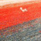 アマレ・120×79・赤色・青色・鹿・木・玄関サイズ・アップ画