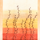 アマレ・197×150・赤色・黄色・グラデーション・木・リビングサイズ・真上画