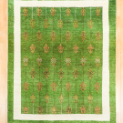 カシュクリ・199×152・緑色・生命の樹・リビングサイズ・真上画