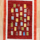 アマレ・115×78・赤色・木・鹿・玄関サイズ・真上画