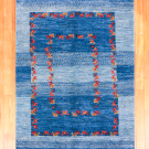 アマレ・165×121・青色・ラクダ・グラデーション・センターラグサイズ・真上画