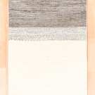 シャクルー・120×78・白色・グレー・原毛・玄関サイズ・真上画