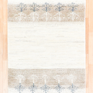 アマレ・118×81・原毛・生命の樹・白色・ベージュ・玄関サイズ・真上画